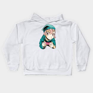 Anime Gamer Girl Kids Hoodie